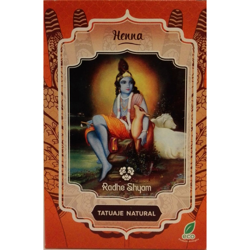 Henna polvo para Tatuaje Natural Radhe Shyam 50 grs.