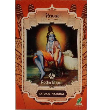 Henna polvo para Tatuaje Natural Radhe Shyam 50 grs.