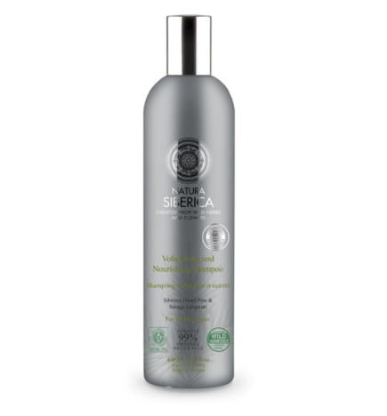 Champú para todo tipo de cabello, volumen y nutrición Natura Siberica 400 ml.