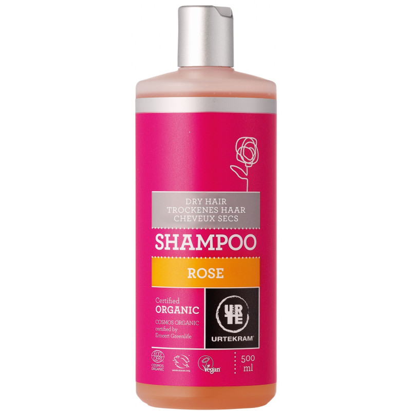 Champú Rosa cabello seco Urtekram 500 ml.