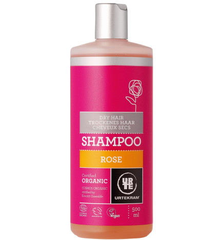 Champú Rosa cabello seco Urtekram 500 ml.