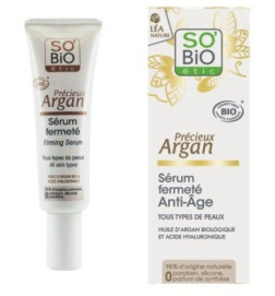 Serum reafirmante con argán y ácido hialurónico So Bio 30 ml.