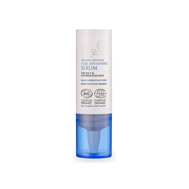 Serum Minimizador de poros Natura Siberica (piel mixta/grasa) 15 ml.