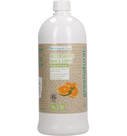 Jabón líquido suave Menta y Naranja Greenatural 1 litro