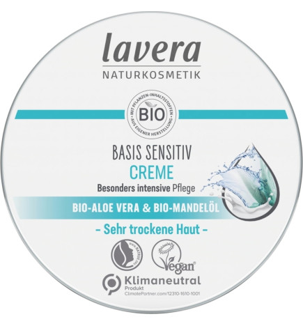 Crema Cara y Cuerpo Lavera Basis Sensitiv 150 ml.