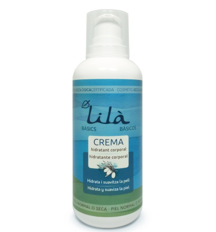 Crema hidratante corporal Lilà  Cosmètics 400 ml.