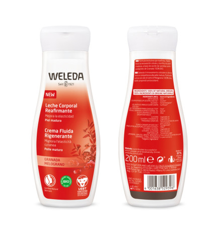 Leche corporal regeneradora de Granada Weleda 200 ml.