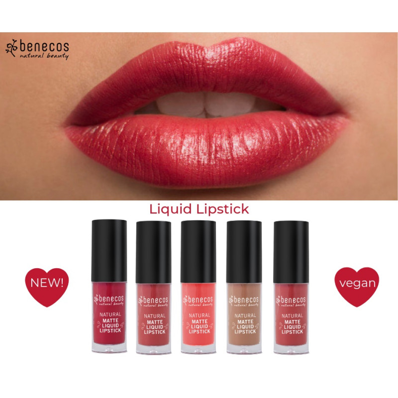 Barras de labios liquidas Benecos (5 colores mate)