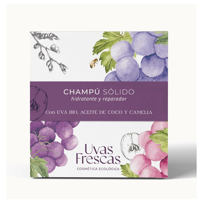 Champú sólido nutritivo Uvas Frescas 70 g.