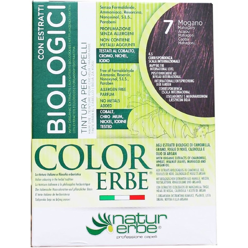 Tinte vegetal Erbe 07 Mogano (Caoba)