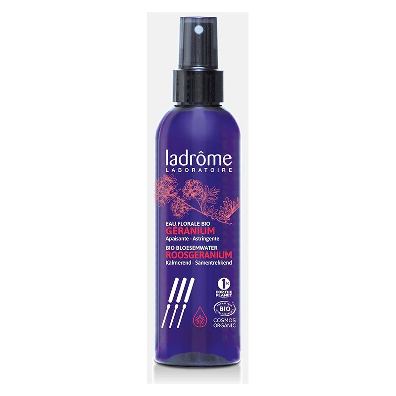 Agua floral (hidrolato) de Geranio Ladrome 200 ml.