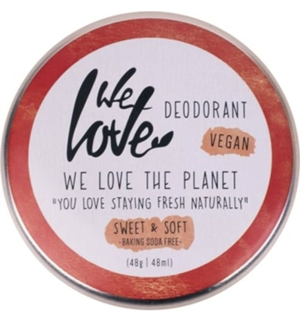 Desodorante lata Sweet & Soft We Love The Planet 48 g.