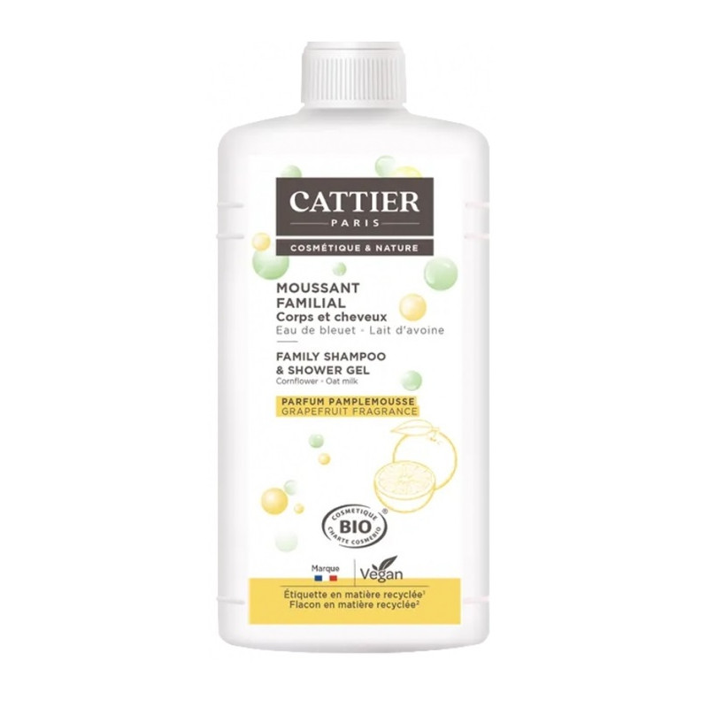 Champú/Gel ducha pomelo Cattier 500 ml.