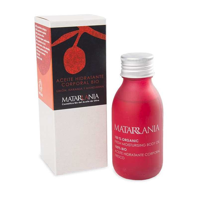 Aceite hidratante limón, naranja y mandarina Matarrania 100 ml.