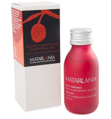 Aceite hidratante limón, naranja y mandarina Matarrania 100 ml.