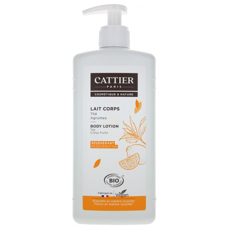 Leche Corporal Regeneradora Té y Cítricos Cattier 500 ml.