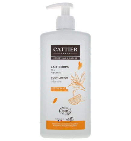 Leche Corporal Regeneradora Té y Cítricos Cattier 500 ml.