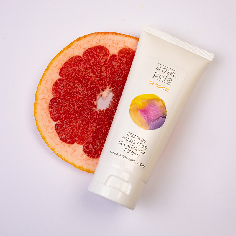 Crema de manos y pies Caléndula y Pomelo Amapola Biocosmetics 100 ml.