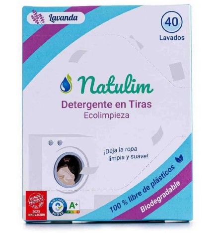 Detergente en tiras Natulim Lavanda (40 lavados)