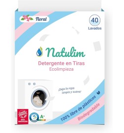 Detergente en tiras Natulim Floral (40 lavados)