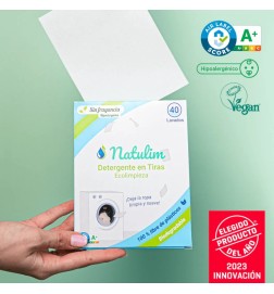 Detergente en tiras Natulim sin fragancia (40 lavados)