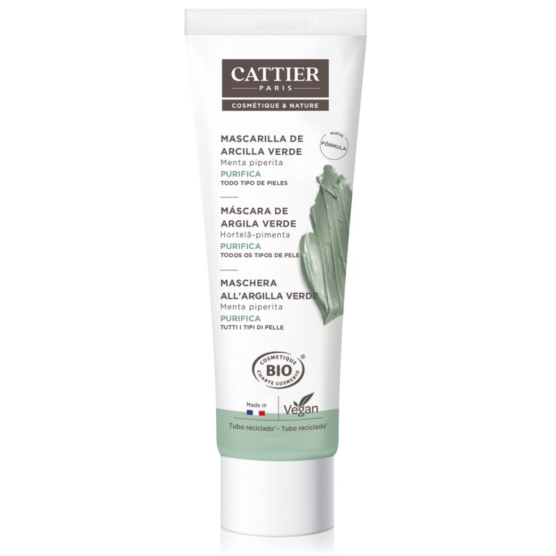 Mascarilla arcilla verde/menta Cattier (piel grasa) 100 ml.