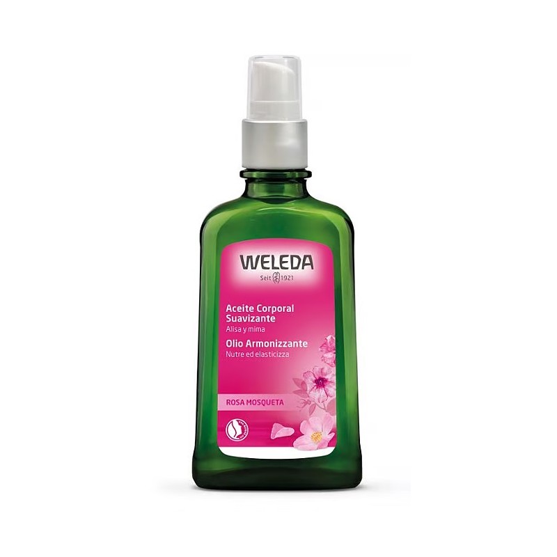 Aceite corporal suavizante con Rosa Mosqueta Weleda 100 ml.