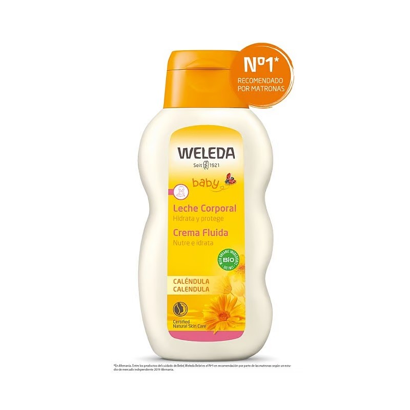 Leche corporal de Caléndula bebé Weleda 200 ml.