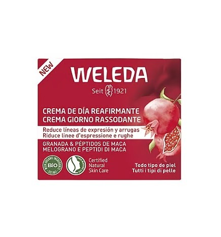 Crema de Día Reafirmante de Granada y Péptidos de Maca Weleda 40 ml.