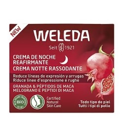 Crema de Noche Reafirmante de Granada y Péptidos de Maca Weleda 40 ml.