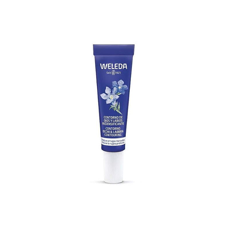 Contorno de Ojos y Labios Redensificante de Genciana Azul y Edelweiss Weleda 10 ml.