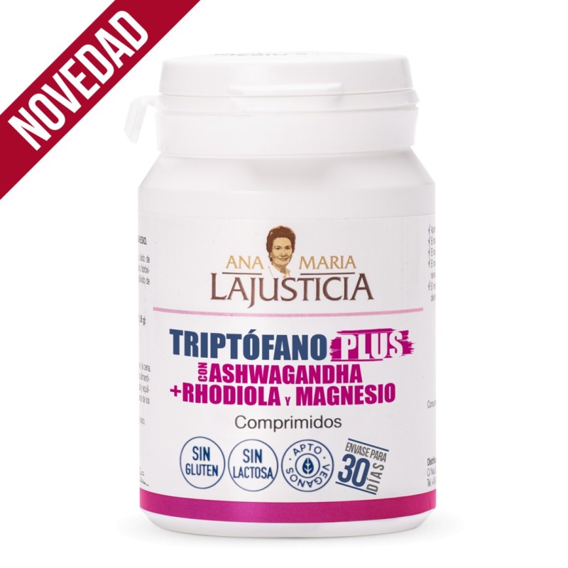 Triptófano Plus con Ashwagandha, Rhodiola y Magnesio Ana Maria Lajusticia