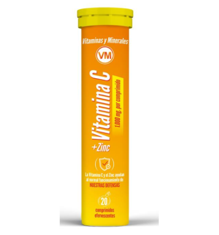 Vitamina C + Zinc Ynsadiet 20 comprimidos efervescentes