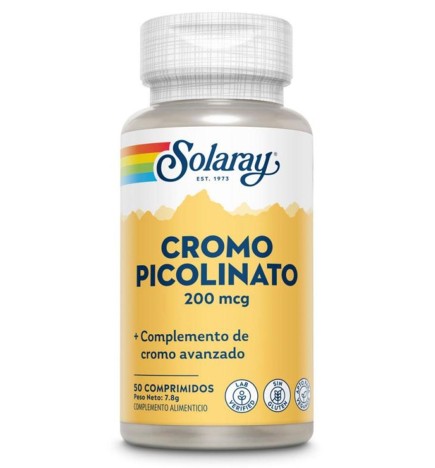 Cromo Picolinato 200 mcg Solaray 50 comprimidos