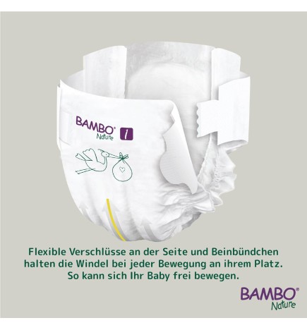 Pañales Talla 1/XS Recien Nacido 2-4 Kg Bambo Eco Nature