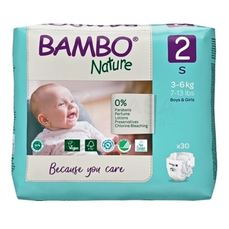 Pañales Talla 2/S 3-6 Kg Bambo Eco Nature