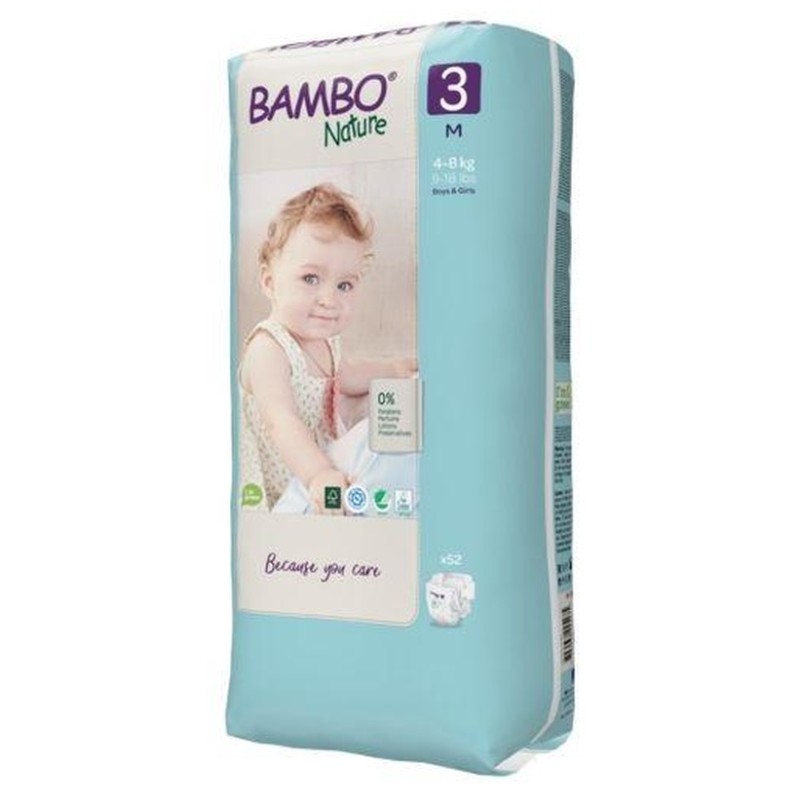 Pañales Talla 3/M 4-8 Kg Bambo Eco Nature