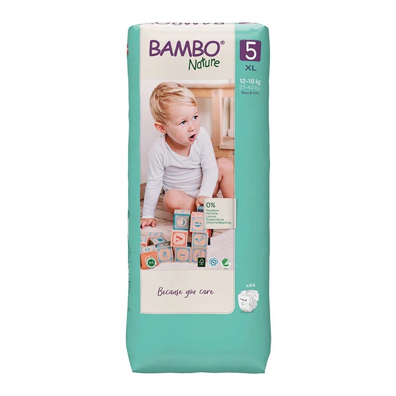 Pañales Talla 5/XL 12-18 Kg Bambo Eco Nature