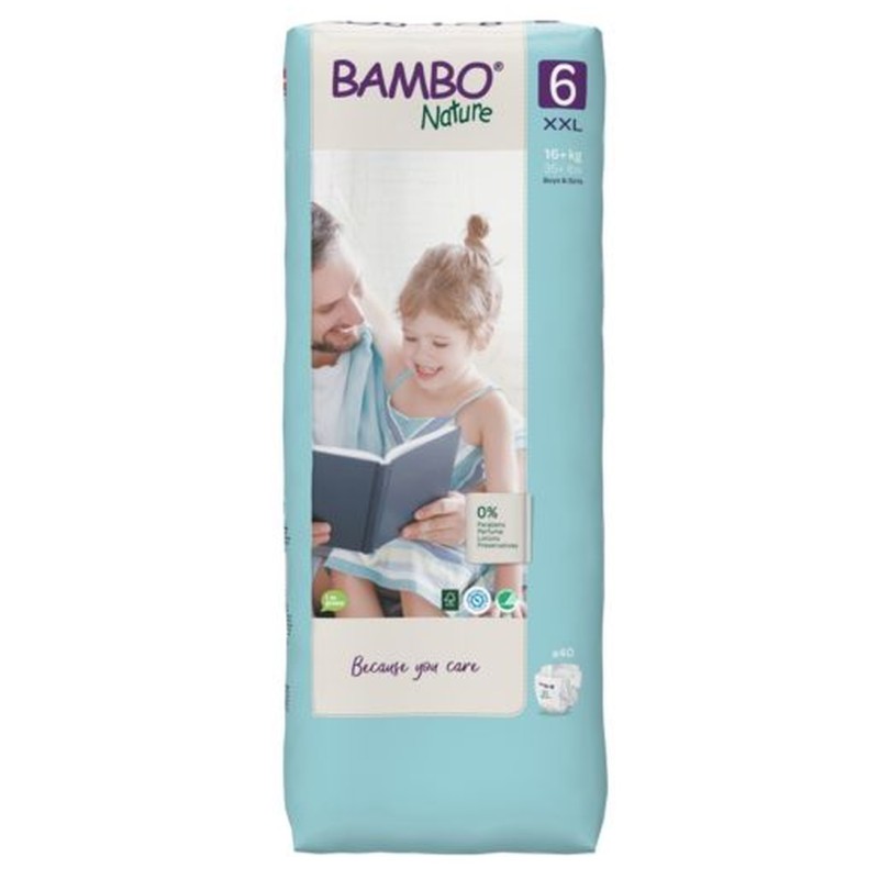 Pañales Talla 6/XXL 16+ Kg Bambo Eco Nature