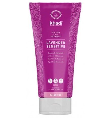 Champú Sensitive Lavanda Khadi 200 ml.