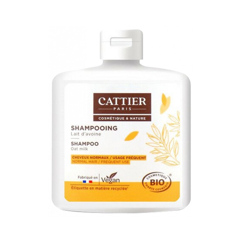 Champú uso frecuente leche avena Cattier 250 ml.