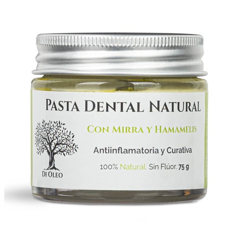 Pasta de dientes curativa con Mirra y Hamamelis Sin Flúor Di Oleo 75 g.