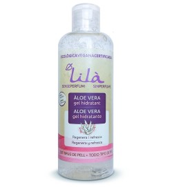 Gel Aloe Vera hidratante sin perfume Lilà Cosmètics 250 ml.