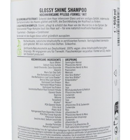 Champú brillo radiante abedul Sante 950 ml.