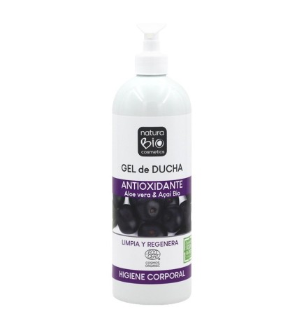 Gel ducha Antioxidante aloe & açai NaturaBIO 740 ml.