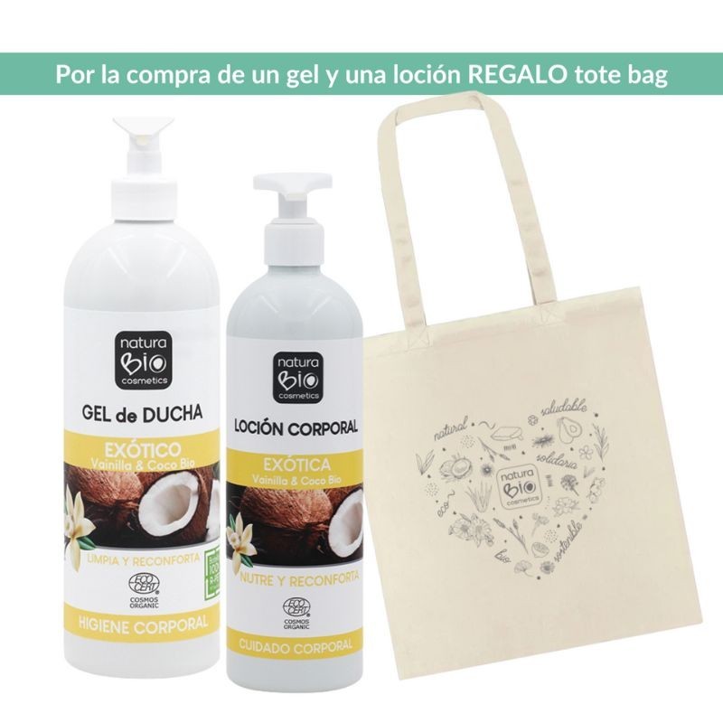 Pack Gel de ducha + Loción Exótica vainilla y coco Bio NaturaBIO