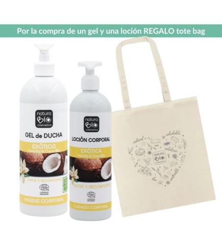 Pack Gel de ducha + Loción Exótica vainilla y coco Bio NaturaBIO