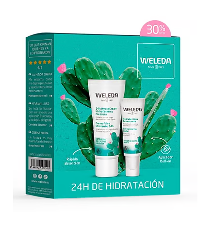 Cofre Hidratación 24h. crema + contorno de ojos Weleda