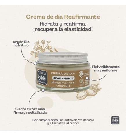 Crema de día Reafirmante Hinojo NaturaBIO Cosmetics 50 ml.