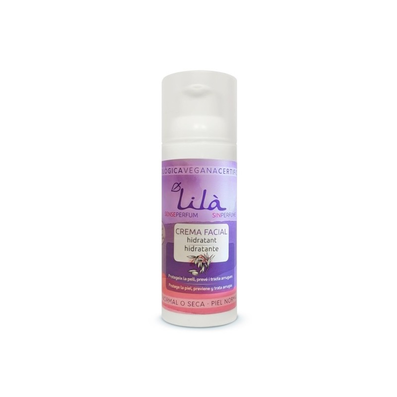 Crema hidratante sin perfume Lilà Cosmètics 50 ml. Crema hidratante sin perfume Lilà Cosmètics 50 ml.